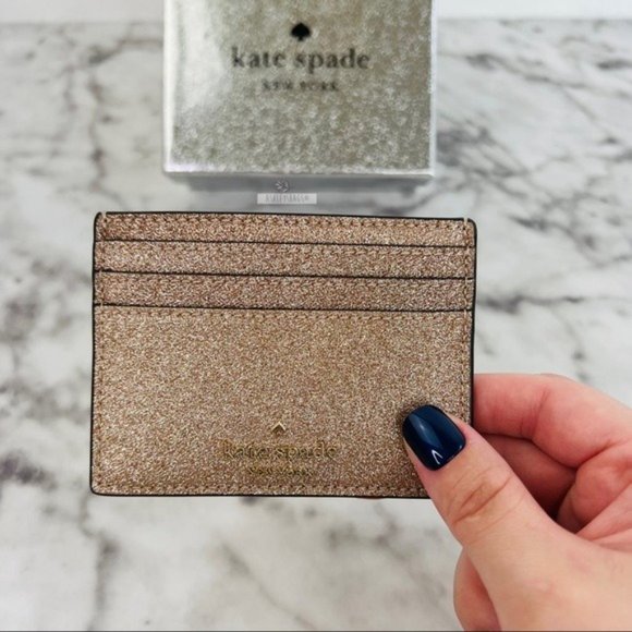 ❗️Sold Out❗️Kate Spade Shimmy Glitter Satchel & Card Holder Wallet - Picture 12 of 15